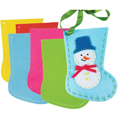 Felt Stockings 14 x 20cm 20PCS (10 Prs) Assorted_2